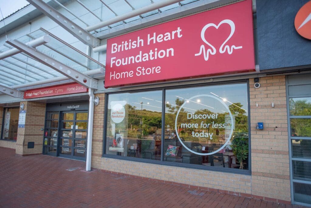 British Heart Foundation home store opening in Cardiff Bay