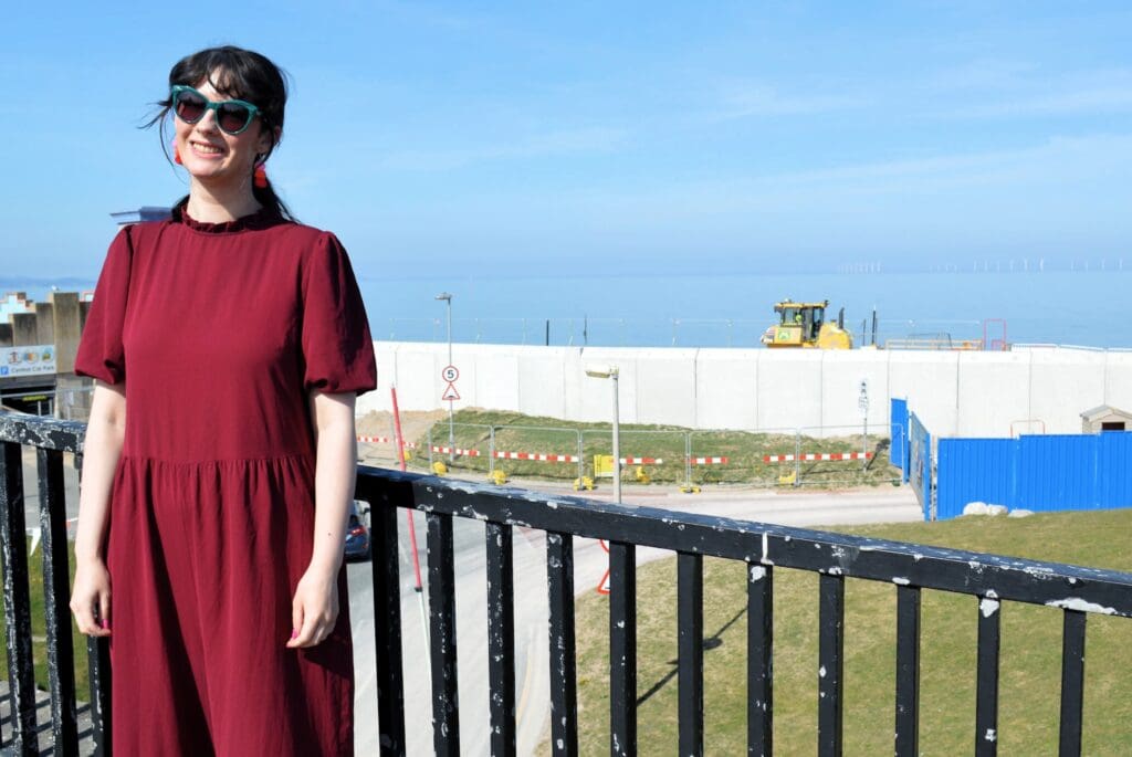 Artists put final touches to striking seaside mural symbolising Welsh town’s regeneration journey