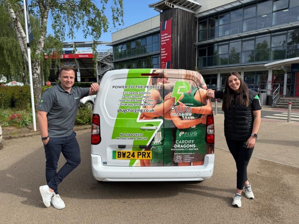 PLUG Charging Powers Up as First Sustainability Partner for Cardiff Dragons
