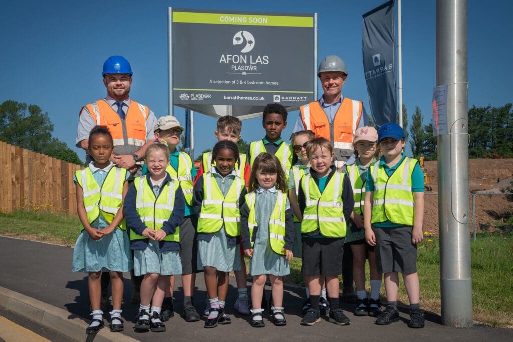 Cardiff pupils put their stamp on city’s new housing development