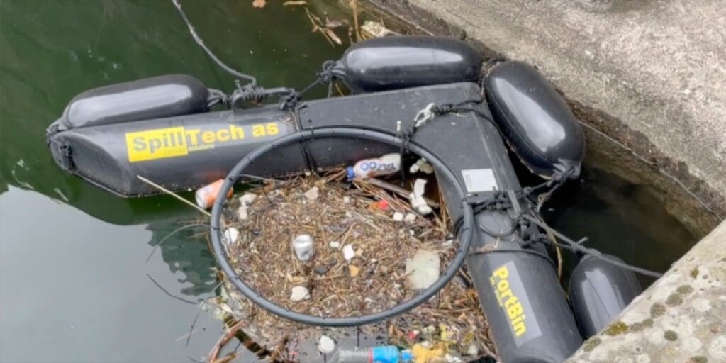 Sea bin trial ongoing to keep marina water clean