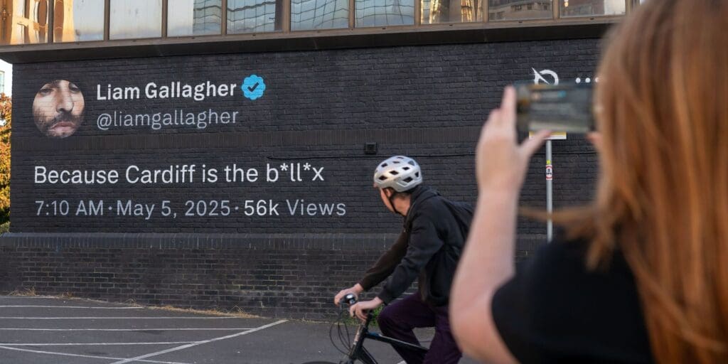 Oasis mural unveiled in Cardiff to mark historic reunion gigs