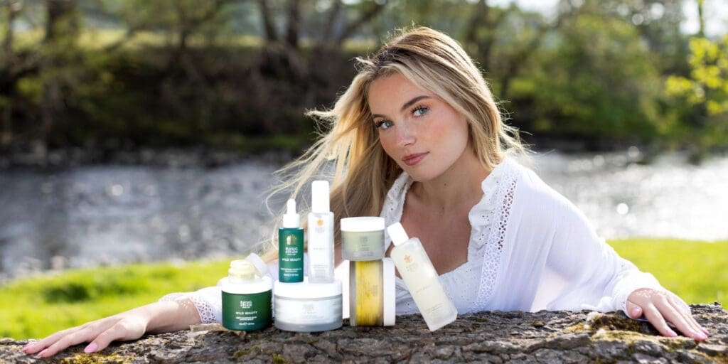 Welsh model is new face of farm’s award-winning organic beauty range