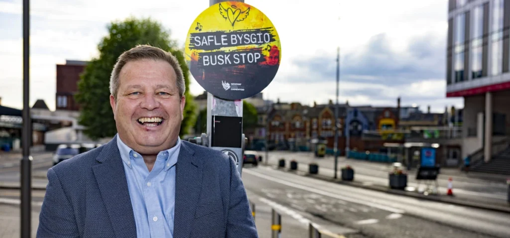 Newport installs ‘Busk Stops’ for street performers