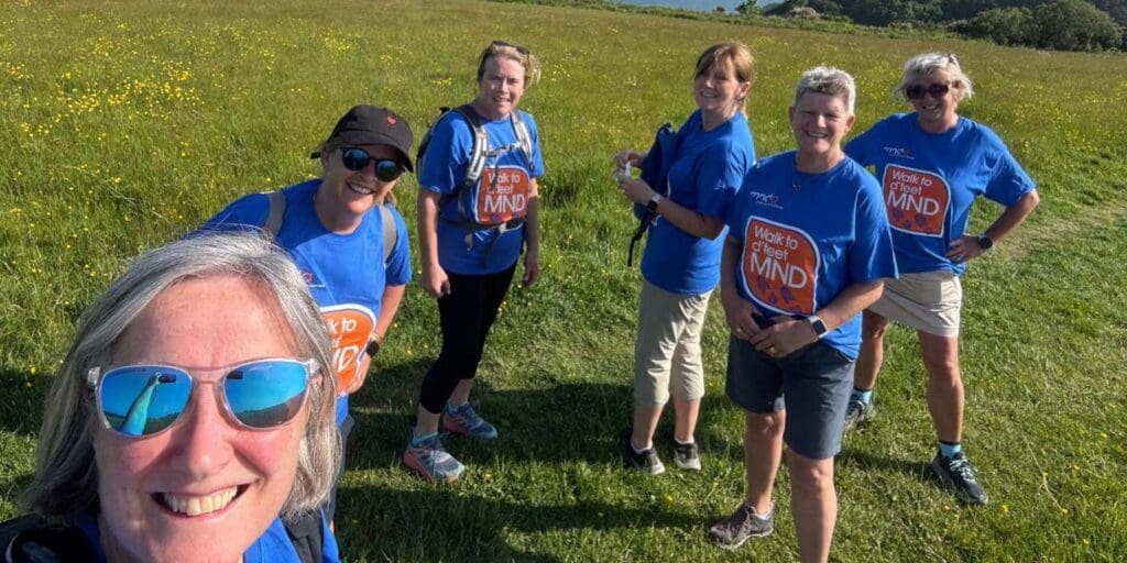NHS colleagues past and present walk for MND awareness