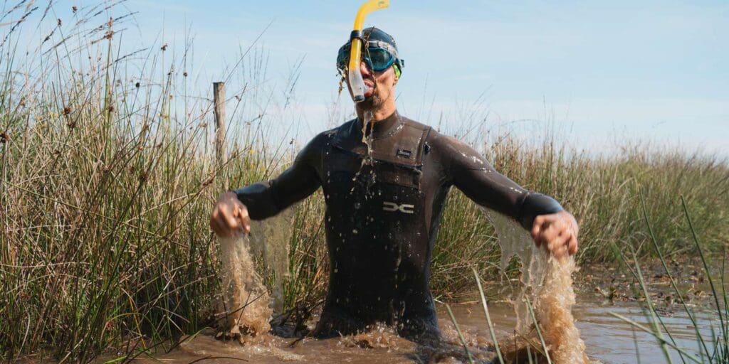 Man becomes world’s first professional bog snorkeller