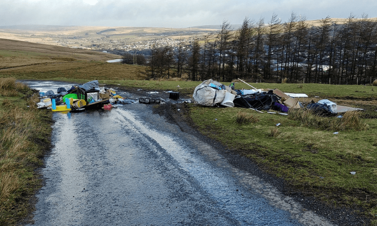 Barriers return to Cefn Brithdir as council tackles fly-tipping