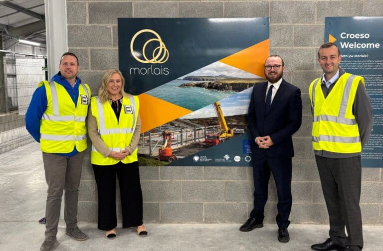 Green skills in focus as Welsh Minister visits Morlais tidal energy project