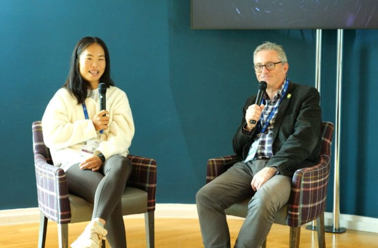 Rising tennis star Mimi Xu inspires during visit to Moneypenny in Wrexham