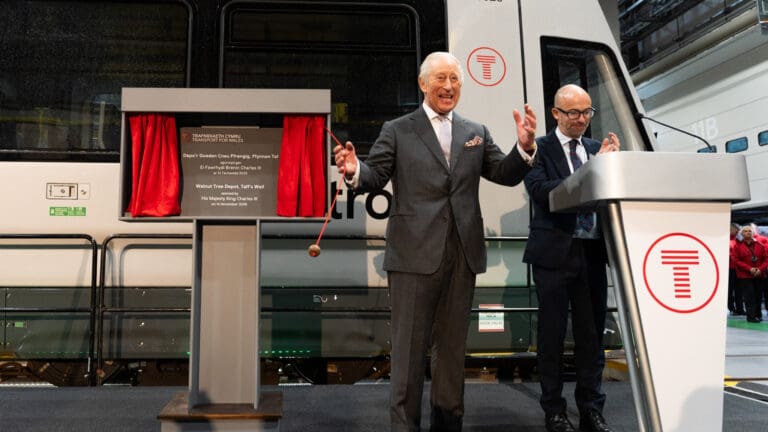 King Charles opens new £100m South Wales Metro depot at Taff’s Well