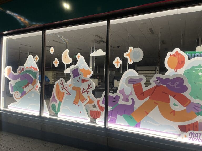 Former Wilko in Barry transformed with festive artwork