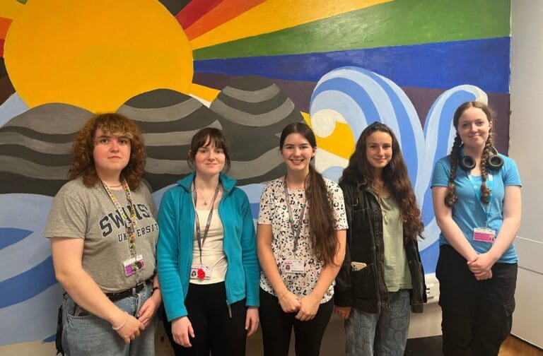 Student artists give children’s unit a colourful new look