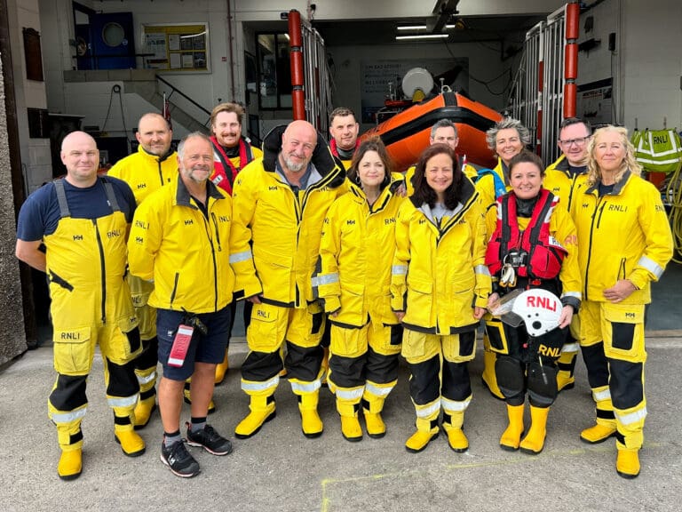 Ruth Jones spends day with RNLI crews ahead of festive TV special