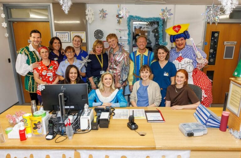 Panto cast bring festive cheer to Marie Curie hospice in Penarth