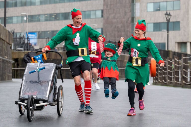 Santa spirit shines at the Calon Hearts Santa Dash 2025 in Cardiff Bay