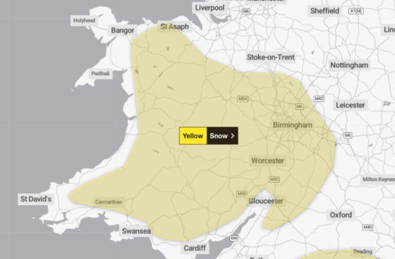 Snow set to hit Wales as yellow weather warning issued