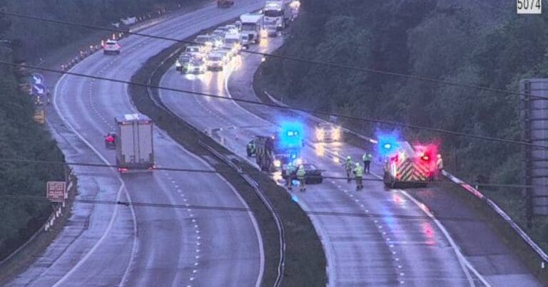 M4 traffic at standstill after collision near Swansea