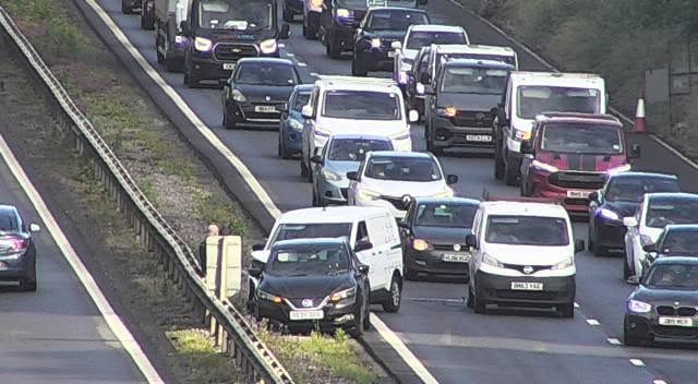 A470 rush hour crash blocks lane near Upper Boat