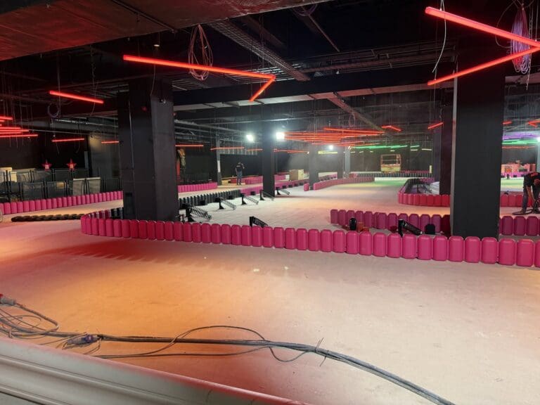 First glimpse of Cardiff’s new Hollywood Bowl XL as e-karting track emerges