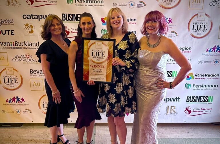 Faith in Families wins Making a Difference Award at Swansea Life Awards