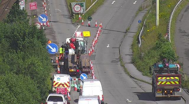 A470 northbound slip road at Taff’s Well closed
