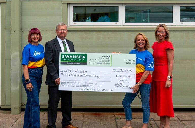 Swansea Building Society donates £20,000 to Faith in Families