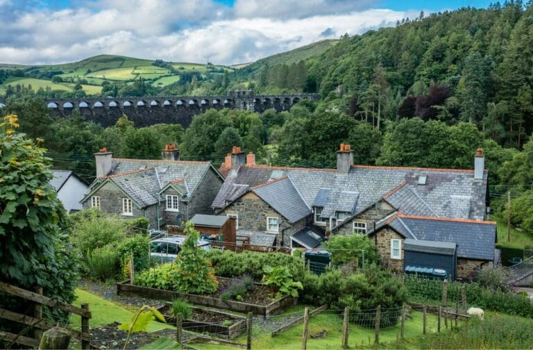 Flood Risk and Drainage Rules for Welsh Builds A Welsh town beside a river