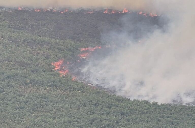 Drone footage reveals scale of Blaenavon wildfire as firefighters continue battle