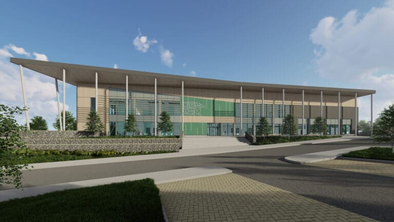 Cabinet members see progress at new Caerphilly Leisure and Wellbeing Hub