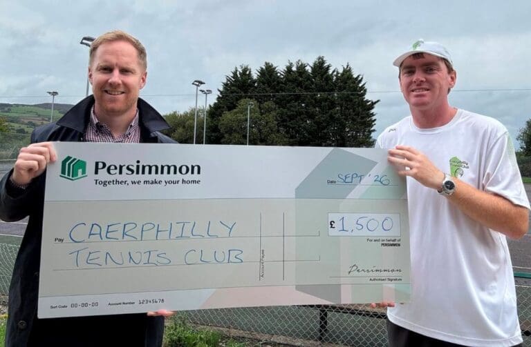 Caerphilly Tennis Club nets £1,500 boost for facility upgrades
