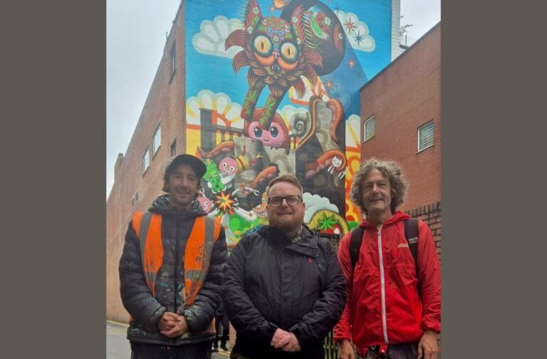 Striking 11-metre mural unveiled in Swansea city centre