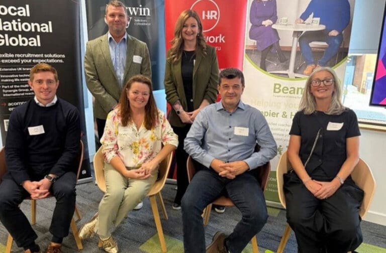Panel speakers and hosts at the Wales HR Network event in Cardiff