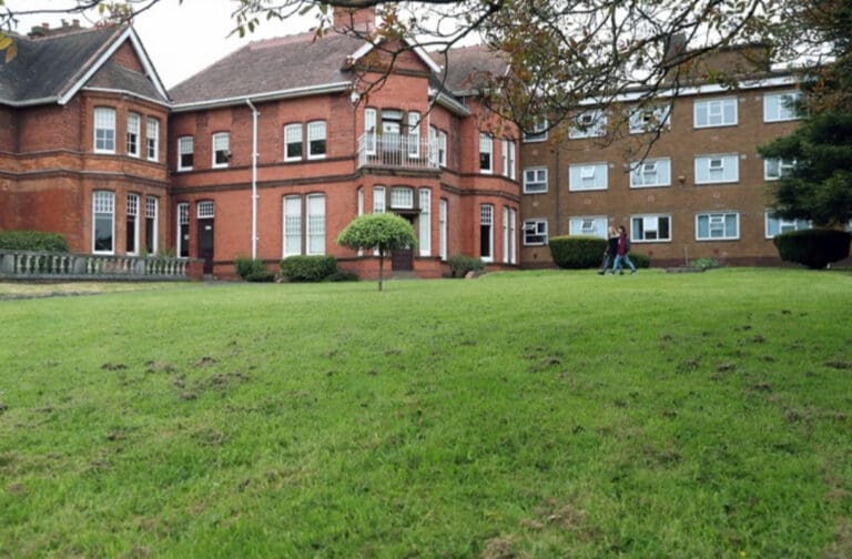 University Hall student residences on Birchwood Road, Cyncoed