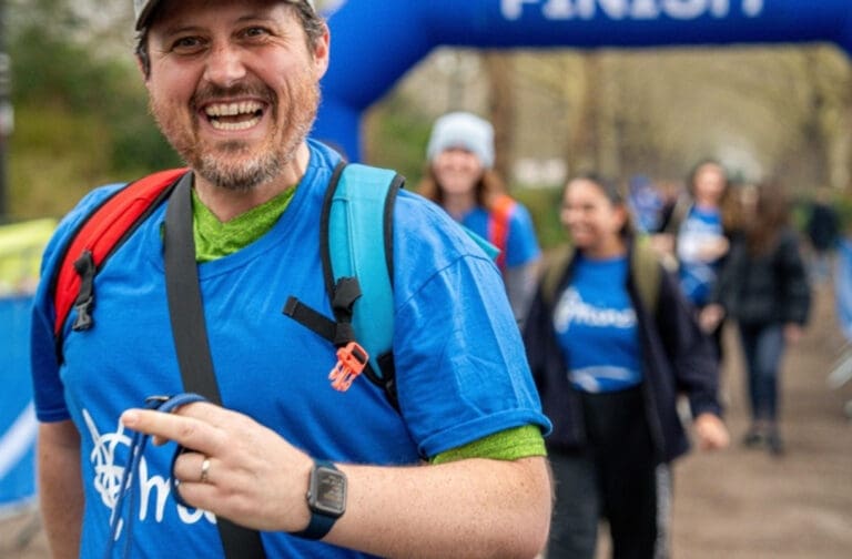 Mind Cymru calls for support for local mental health services across Wales Walkers supporting Mind, illustrating World Mental Health Day fundraising