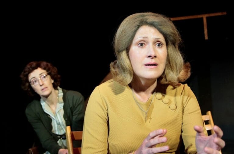 Acclaimed Aberfan play returns to Wales for 60th anniversary Cast members in a scene from The Revlon Girl, a play about mothers affected by the Aberfan disaster